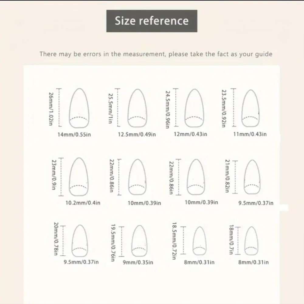 24 Pieces Fake Press On Nails